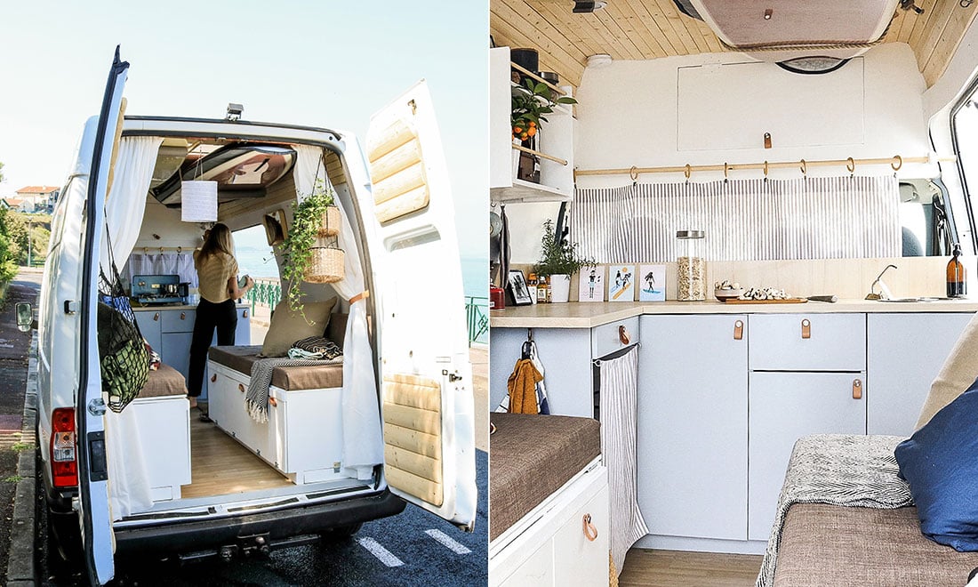 Bilen blev ett fritidshus med solceller på taket: ”det naturnära och nedskalade lockade oss”