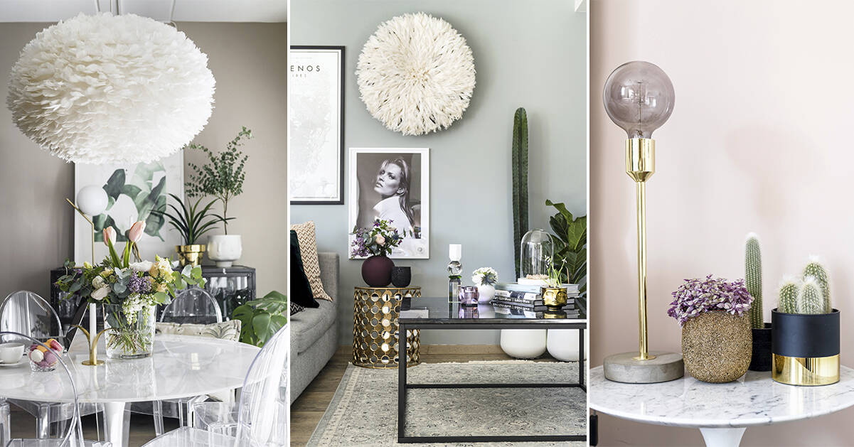 En touch av glamour – på bara 58 kvadrat