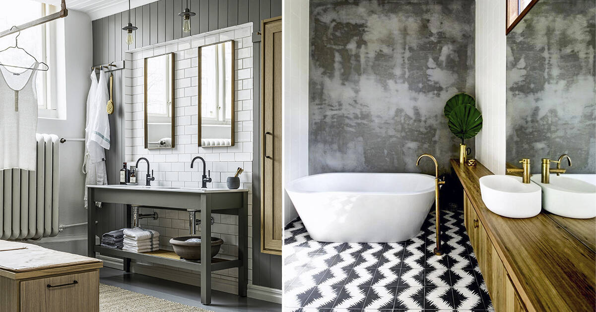 5 fina exempel på badrum med inredning i trä