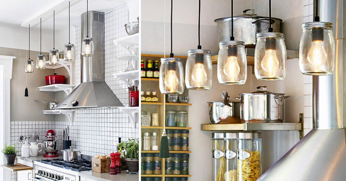 Så här gör du finaste lampan – med glasburkar