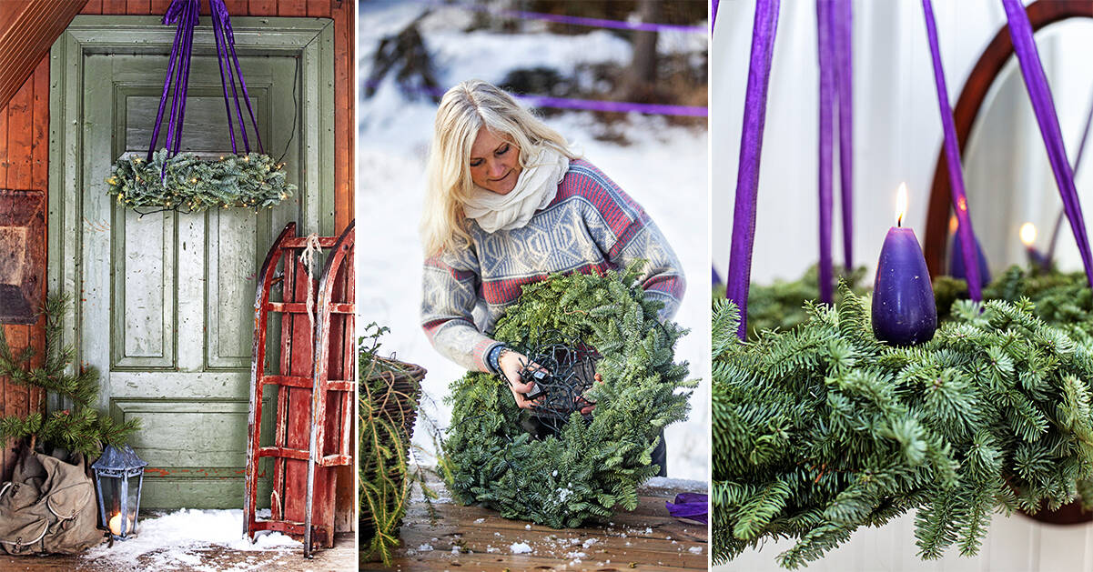 Bind en stämningsfull krans inför advent