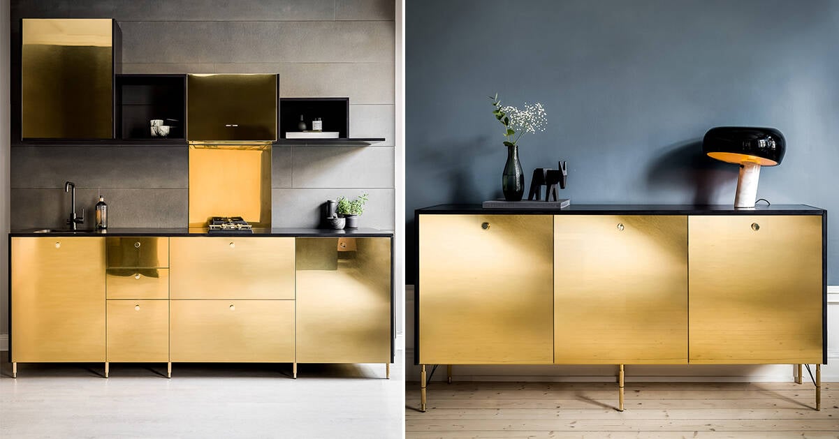 Nu kan du piffa till ditt Ikea-kök med luckor i guld