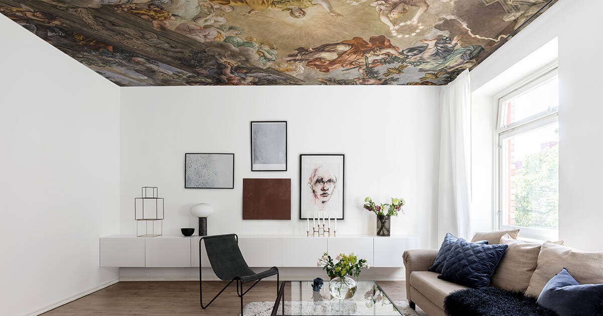 Nya trenden – tapetsera taket