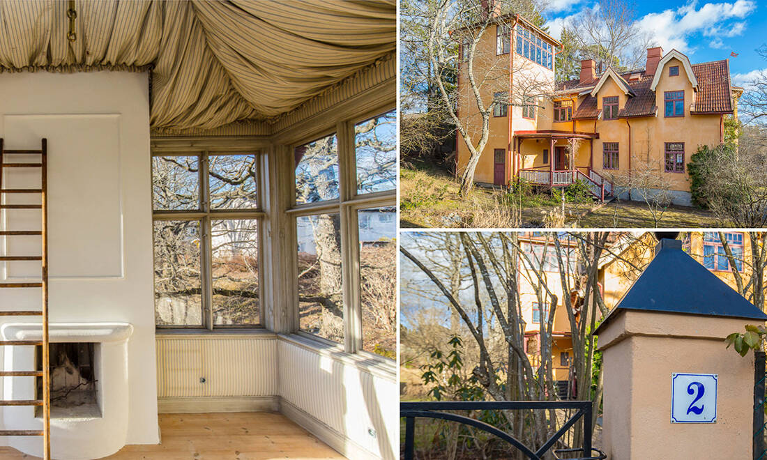 Nu kan du äntligen bli ägare till ett hus med ett mystiskt tornrum