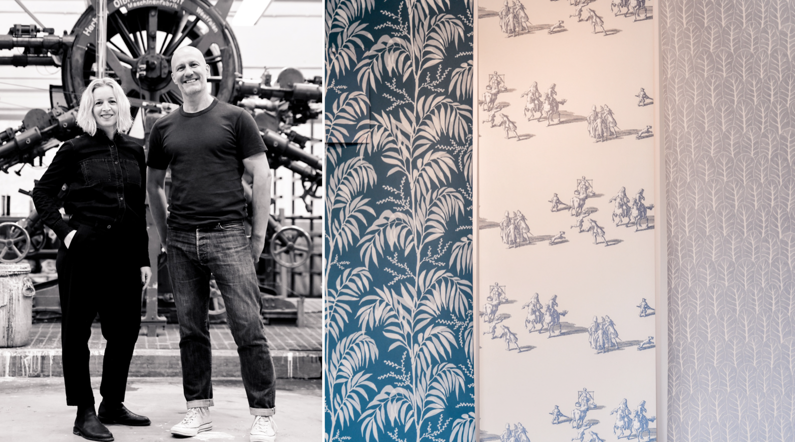 Designduo på tapeten