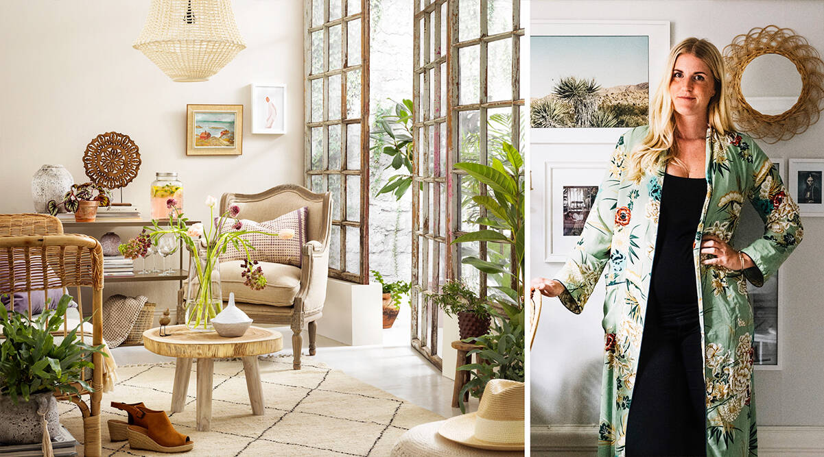 Stylistens underbara uterum – så inreder du bohemiskt elegant