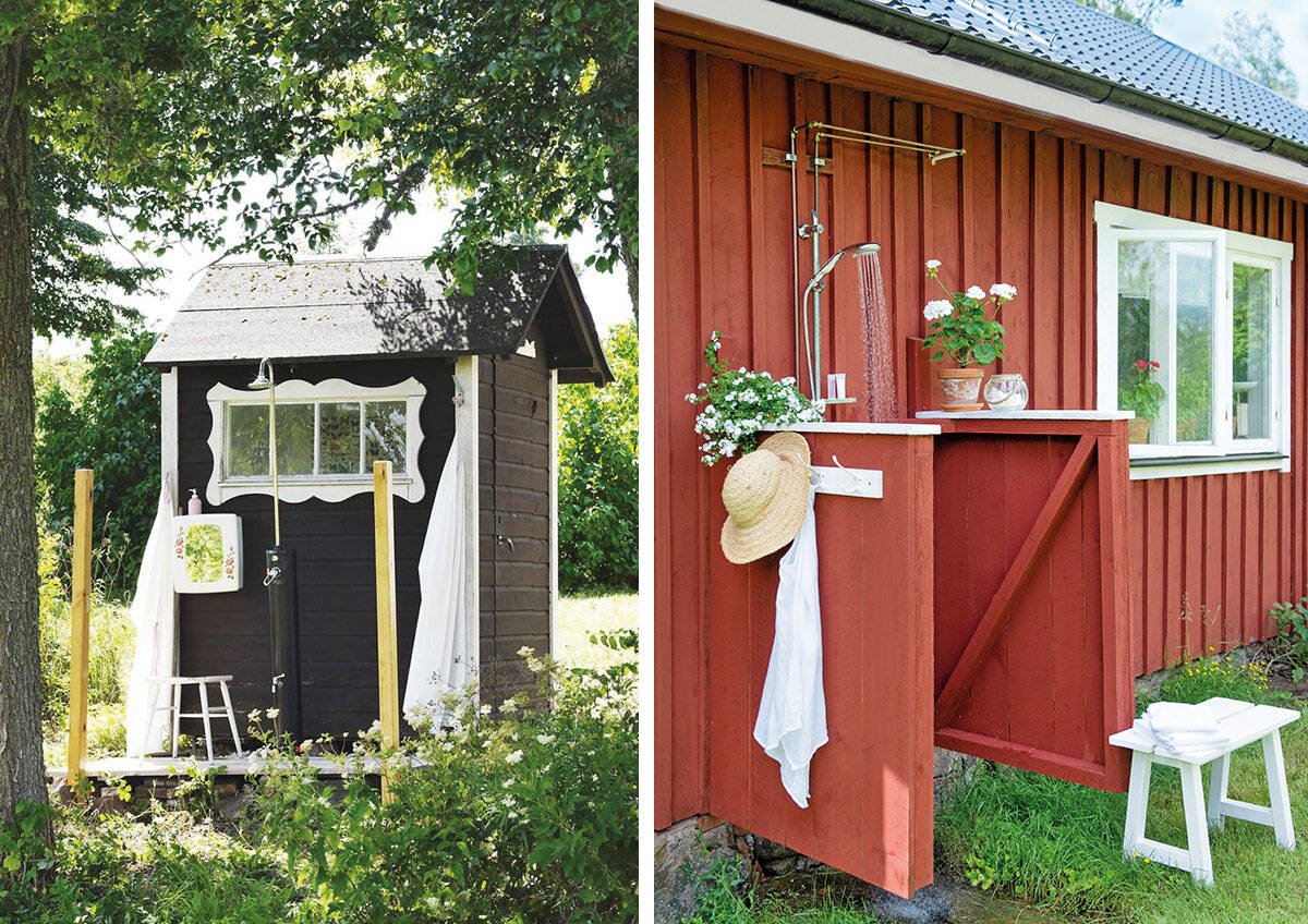 Bygg en utedusch – inspiration och byggbeskrivningar