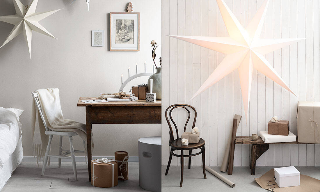 4 nya sätt att dekorera med adventsstjärnor