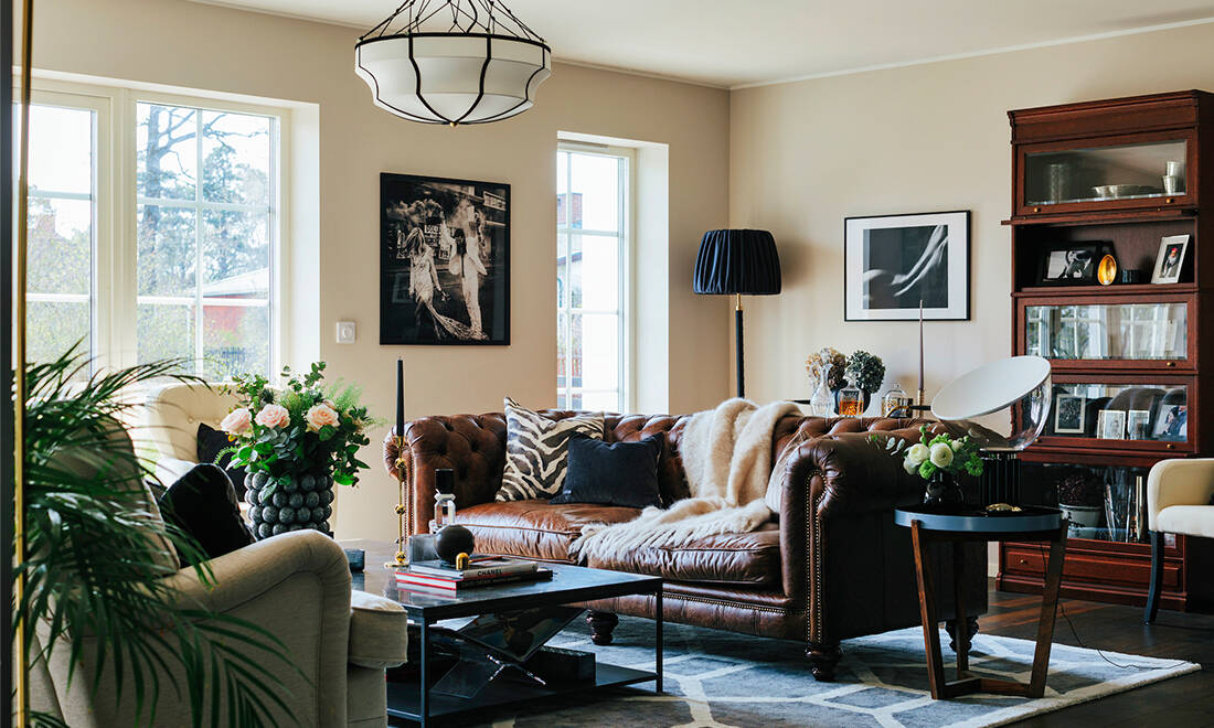 Stilsäker mix av hotellyx och New England i familjevillan