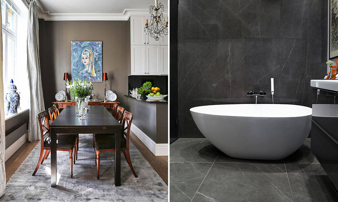 Kontinentalt och harmoniskt hos inredningsstylisten