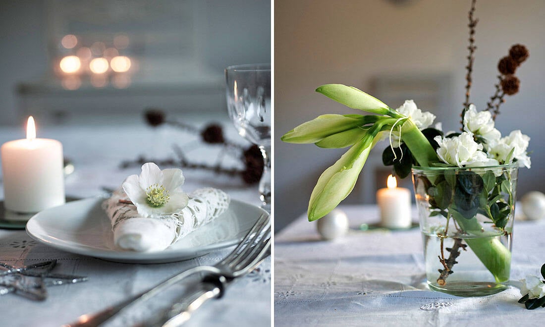 6 sätt att dekorera med vita blommor