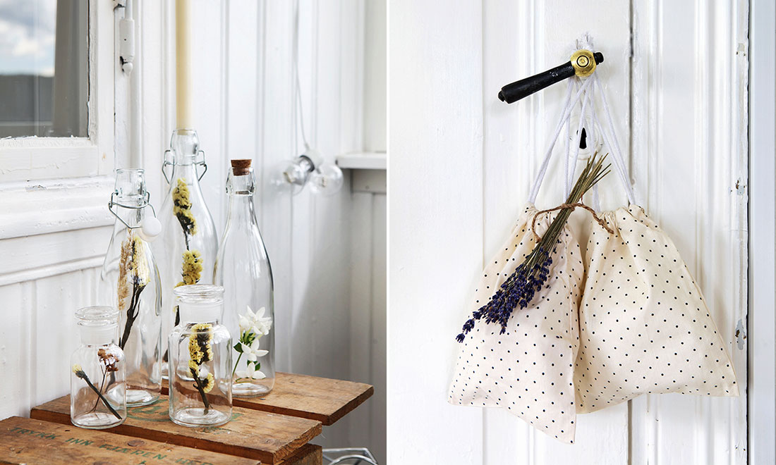 4 somriga pyssel med blommor