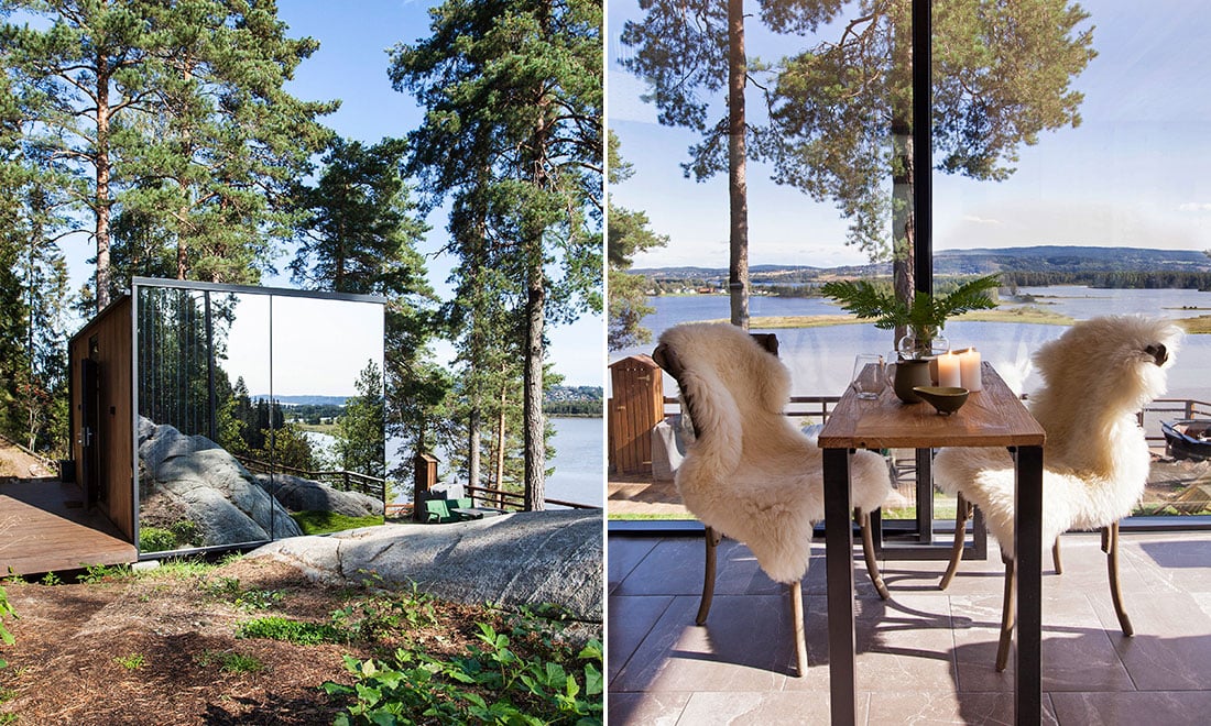 Se det unika huset med spegelfasad – mitt i naturen