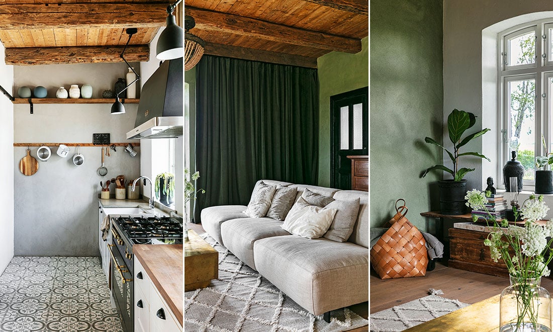 Harmonisk färgskala och vackra naturmaterial i Skåne – kika in