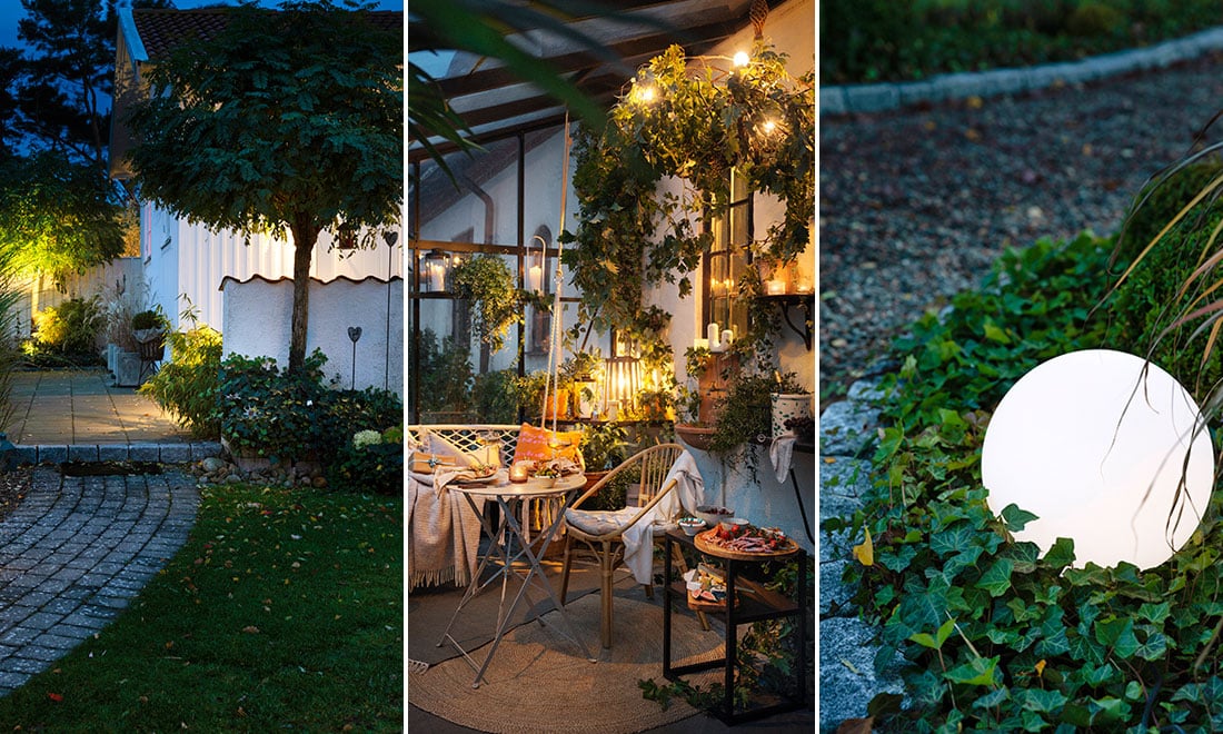 Lyckas med utomhusbelysningen – trädgårdsdesignerns bästa tips