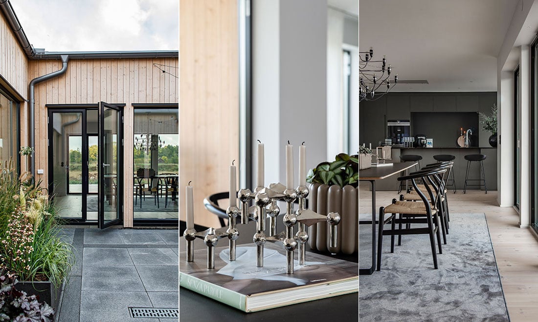 Vilket drömhus – ljust och väldesignat atriumhus