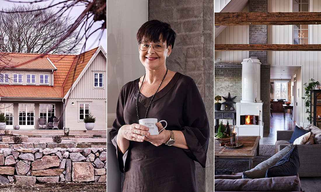 Cissi och Thomas byggde nytt hus på gamla gården: ”Återanvänt bjälkar, dörrar och vedspis”