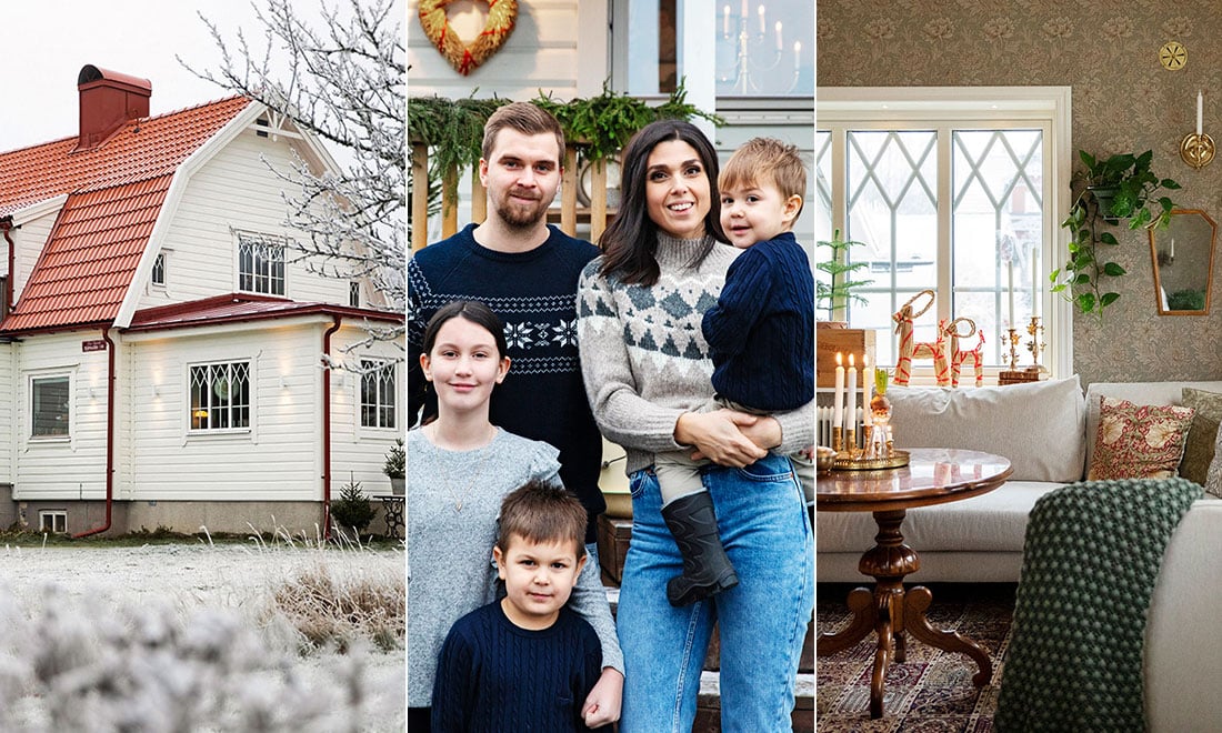 Familjens nostalgiska jul i 1920-talshuset: ””Jag har börjat bli lite smått galen i porslinstomtar”