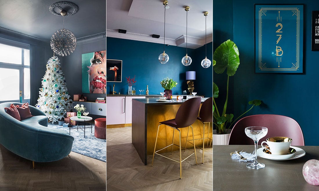 Glittrande jul i glammig art déco-stil