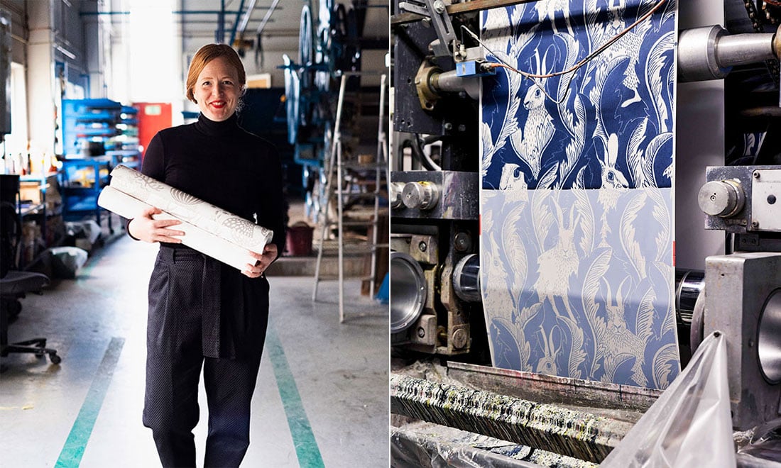 Karin möter: Anna Andén på Ulricehamns tapetfabrik