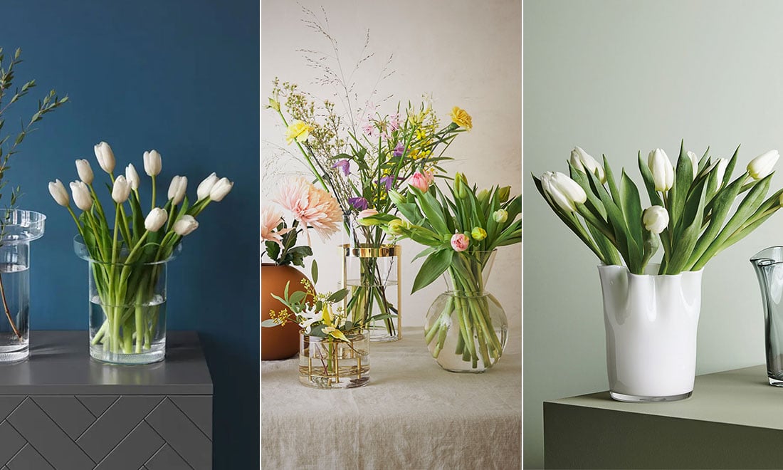 8 fina och tidlösa vaser för dina tulpaner