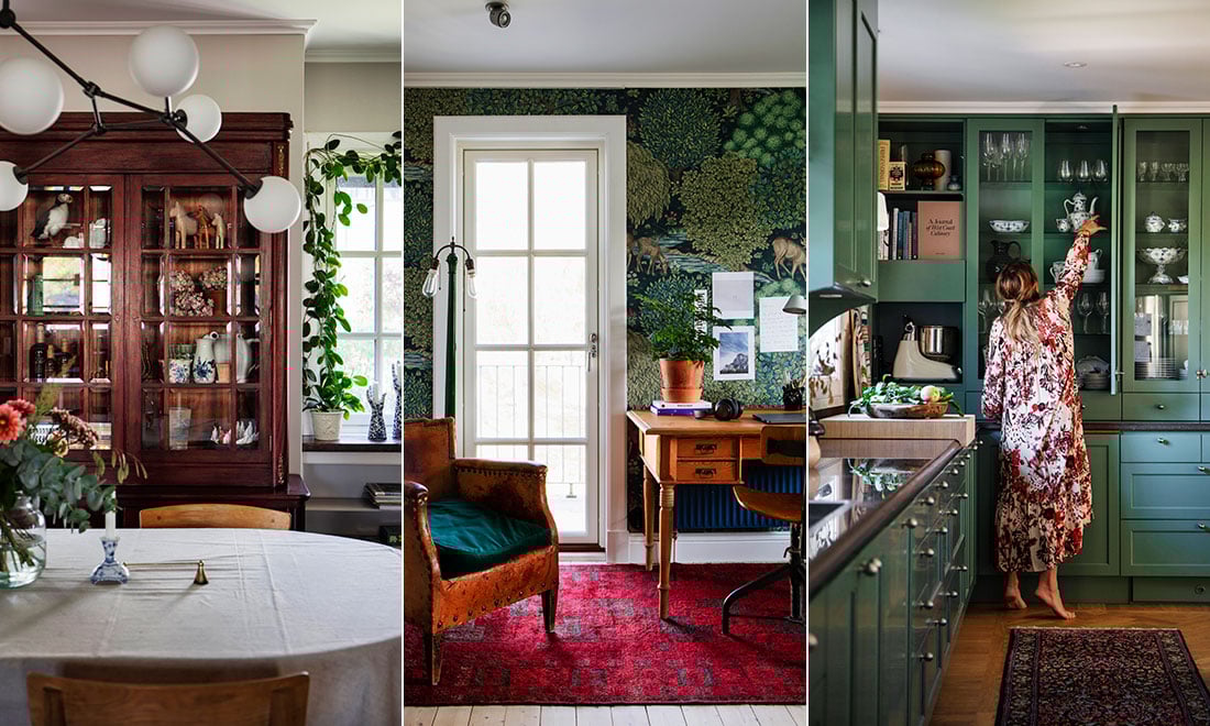 Rogivande kulörer och charmig tapet i 30-talsvillan