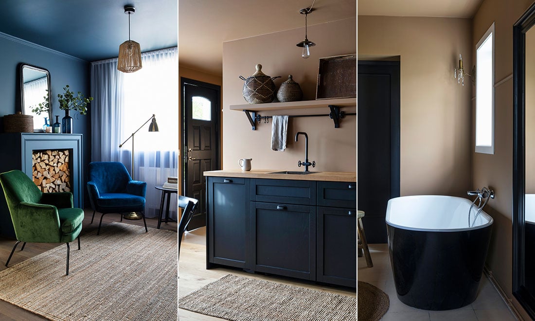 Från pensionat till färgrikt semesterboende med ångbastu – kika in