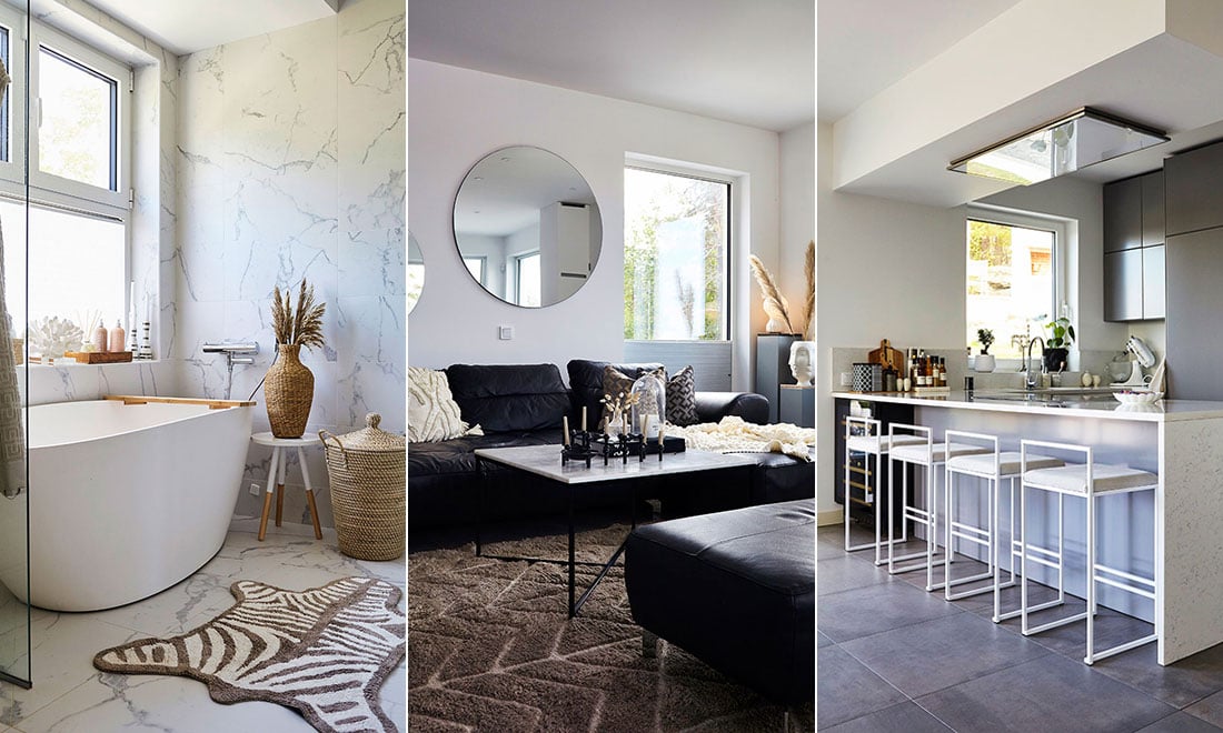 Stilrent och minimalistiskt i tvåplansvillan – kika in