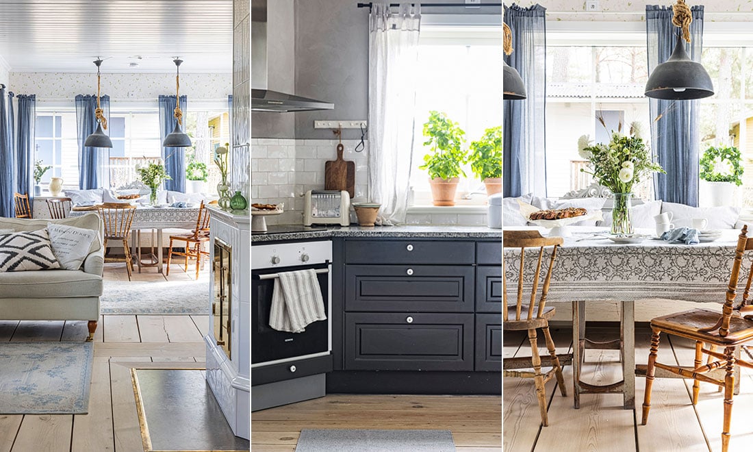 Ljus palett och vackert lantkök – kika in i det nybyggda skärgårdshuset