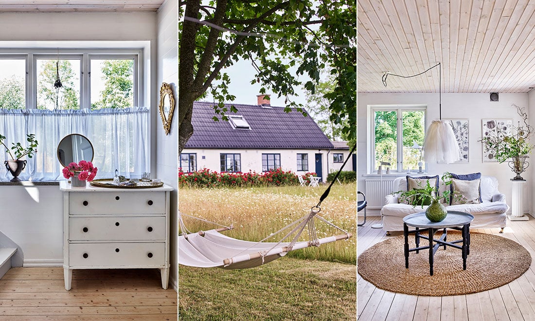 Ljusa färger och fina antikfynd i Skånegården