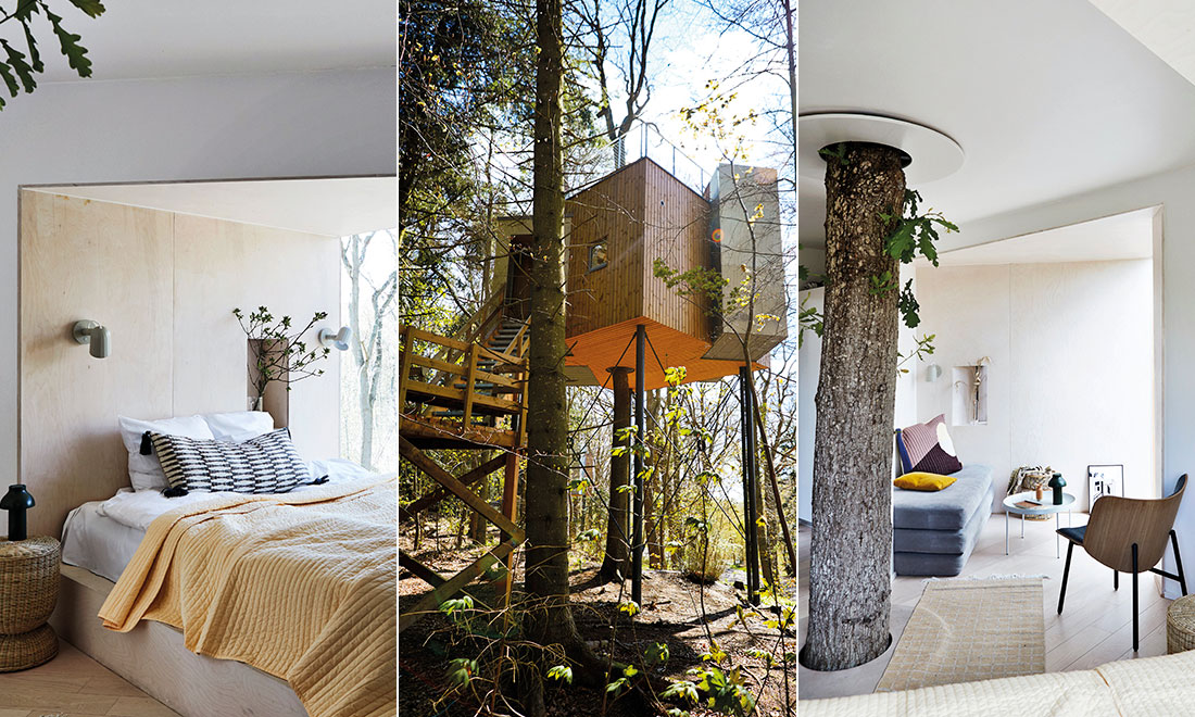 Kika in i det unika trädhuset på 28 kvadrat