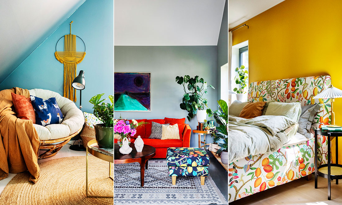 Kreativt i varje rum – kika in i det här färgstarka hemmet