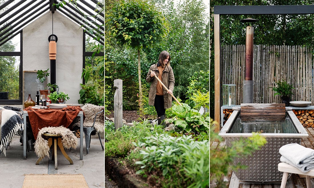 Från skogstomt till odlingsoas med växthus och utomhusbadkar – kika in