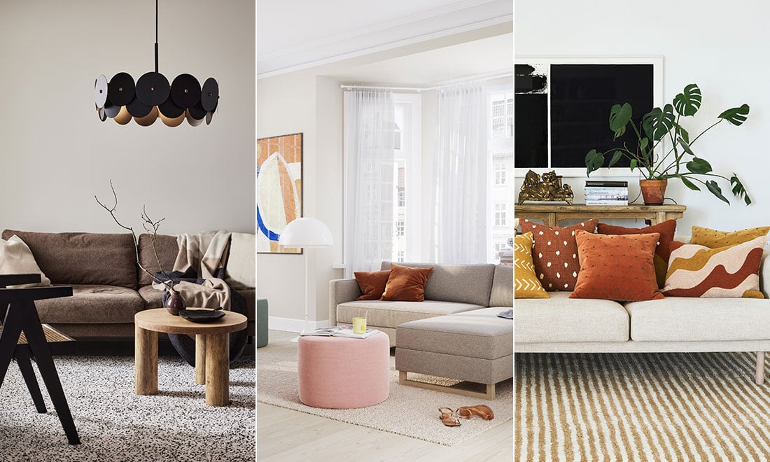 5 stilar för vardagsrummet att inspireras av