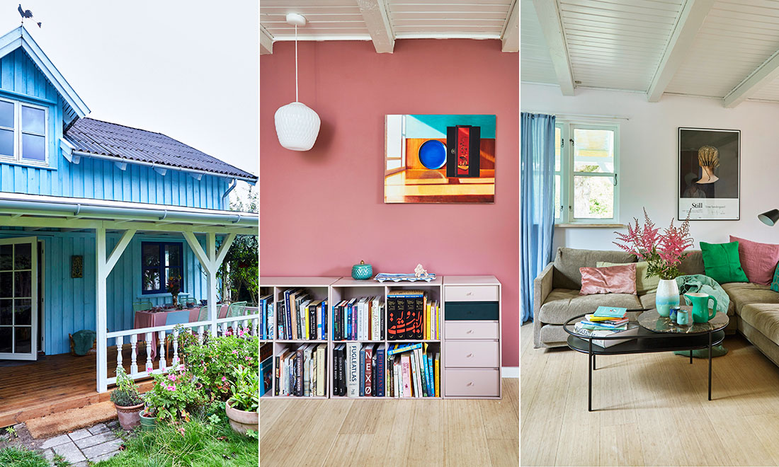 Kreativ färgfest i den himmelsblå villan – kika in