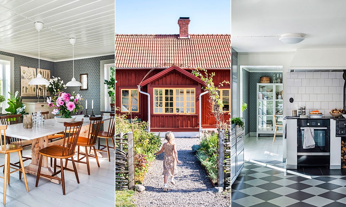 Kika in i det charmiga torpet med egen badsjö