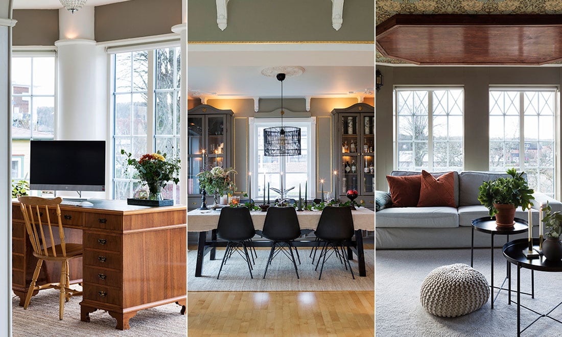 Fantastisk färgsättning, originaldetaljer och mönstrad taktapet – kika in