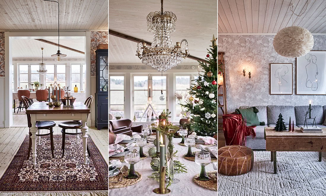 Kakelugn, glasveranda och drömmig julinspiration – kika in