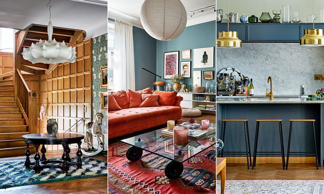 Färgstarkt och personligt townhouse mitt i Stockholm – kika in