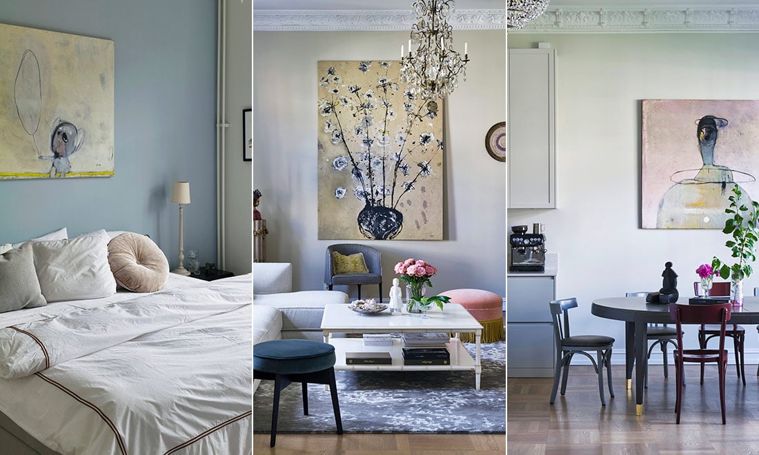 Franskt och skandinaviskt: ”Försökt skapa en interiör som representerar vår personlighet”