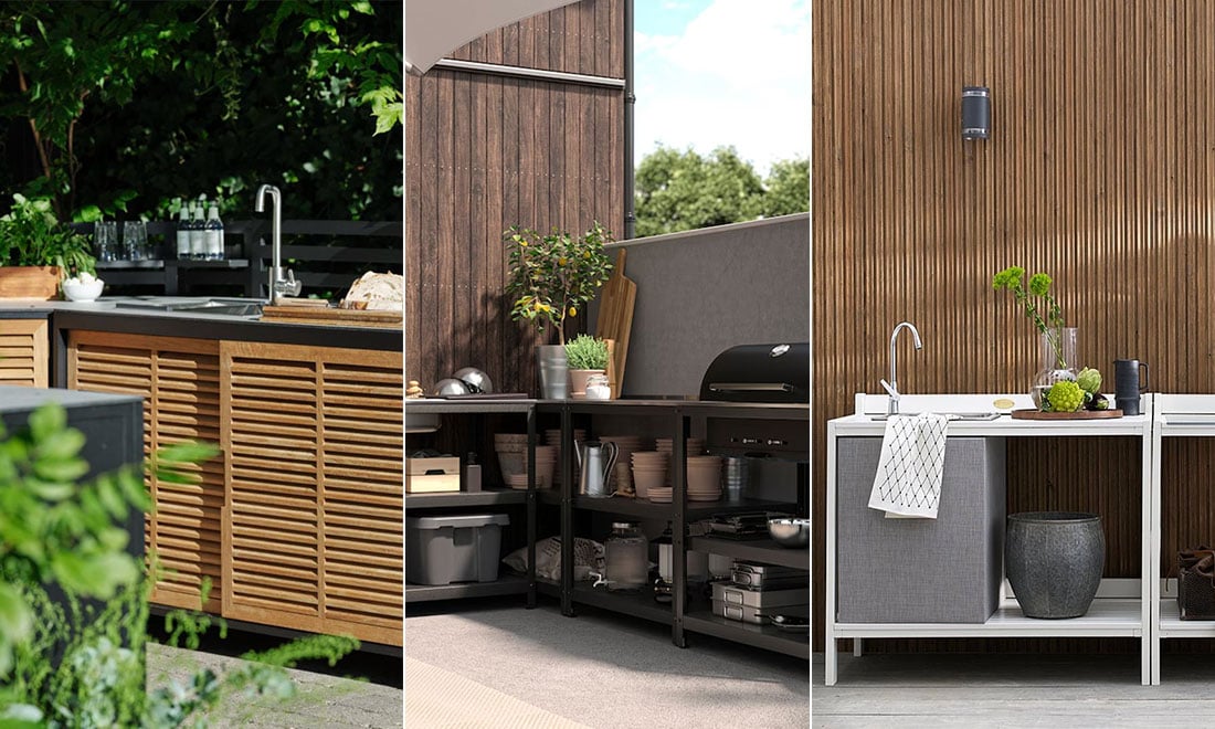 7 snygga och praktiska utekök för uteplatsen