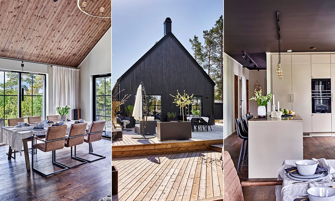 Så blev kataloghuset personligt – med skogstomt och svarta innertak