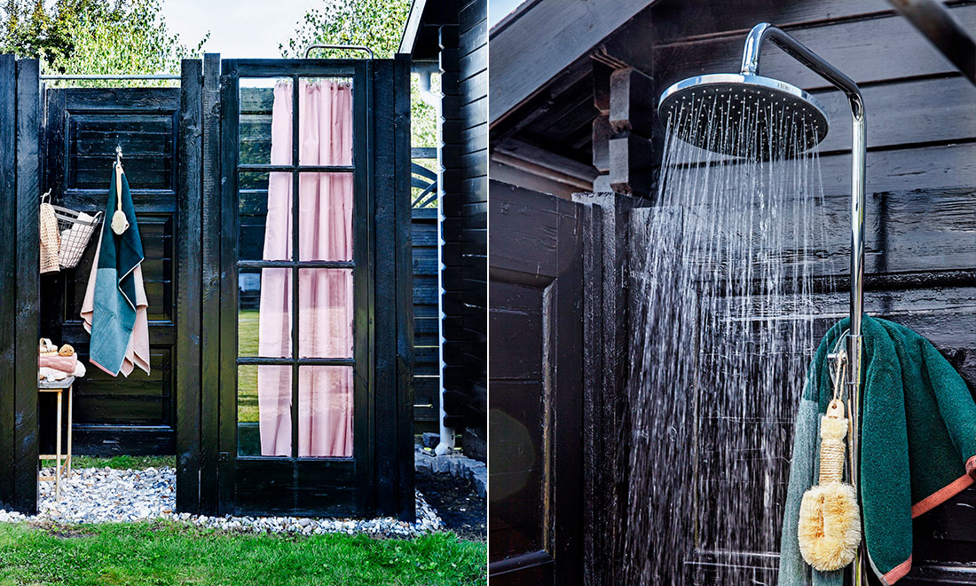 Inspiration: Bygg en utedusch av en gammal dörr