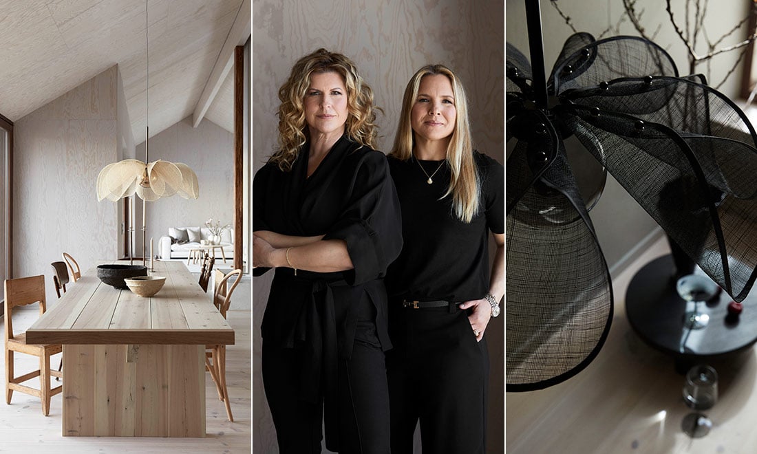 Filippa Rådin och Anja Pärson släpper lampkollektion för Markslöjd: ”hittade materialet i en hattaffär”