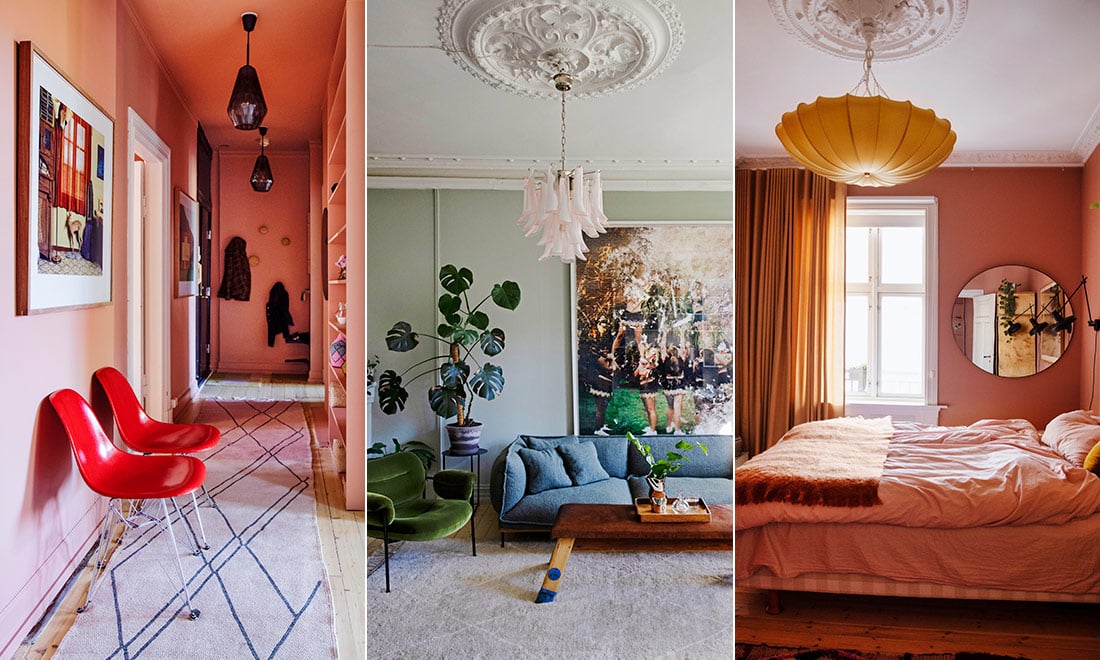 Kika in i den färgstarka 1800-talsvåningen: ”Det har blivit fler och fler färger”