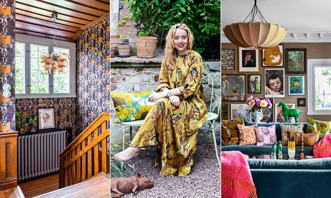 Kika in i designern Lisa Bengtssons unika hem: ”Jag älskar mönstermix”