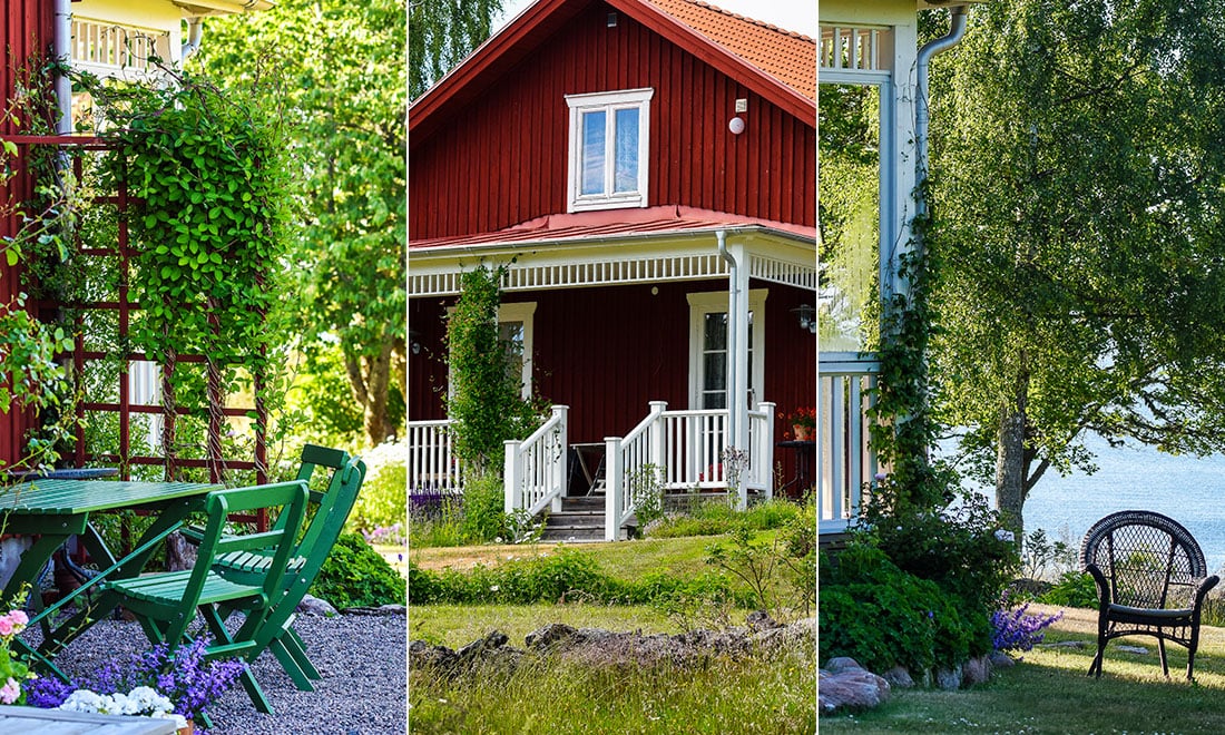 Kika in i parets trädgårdsidyll vid vattnet: ”ville skapa en naturnära och gammaldags trädgård”