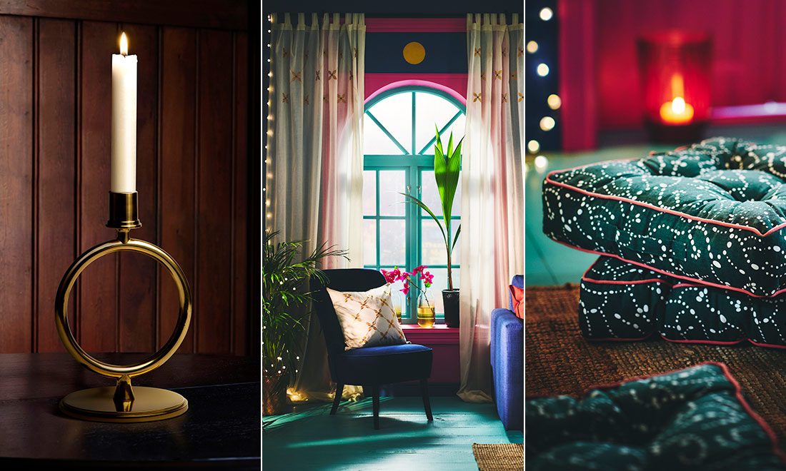 Ikea lanserar tillfällig kollektion – broderade textilier och mässing