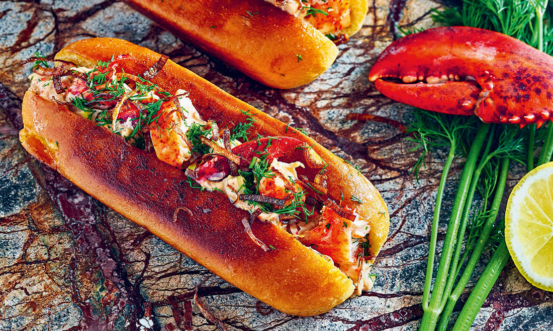 Förrätt till nyår: Lobster roll med citronmajonnäs och brynt smör