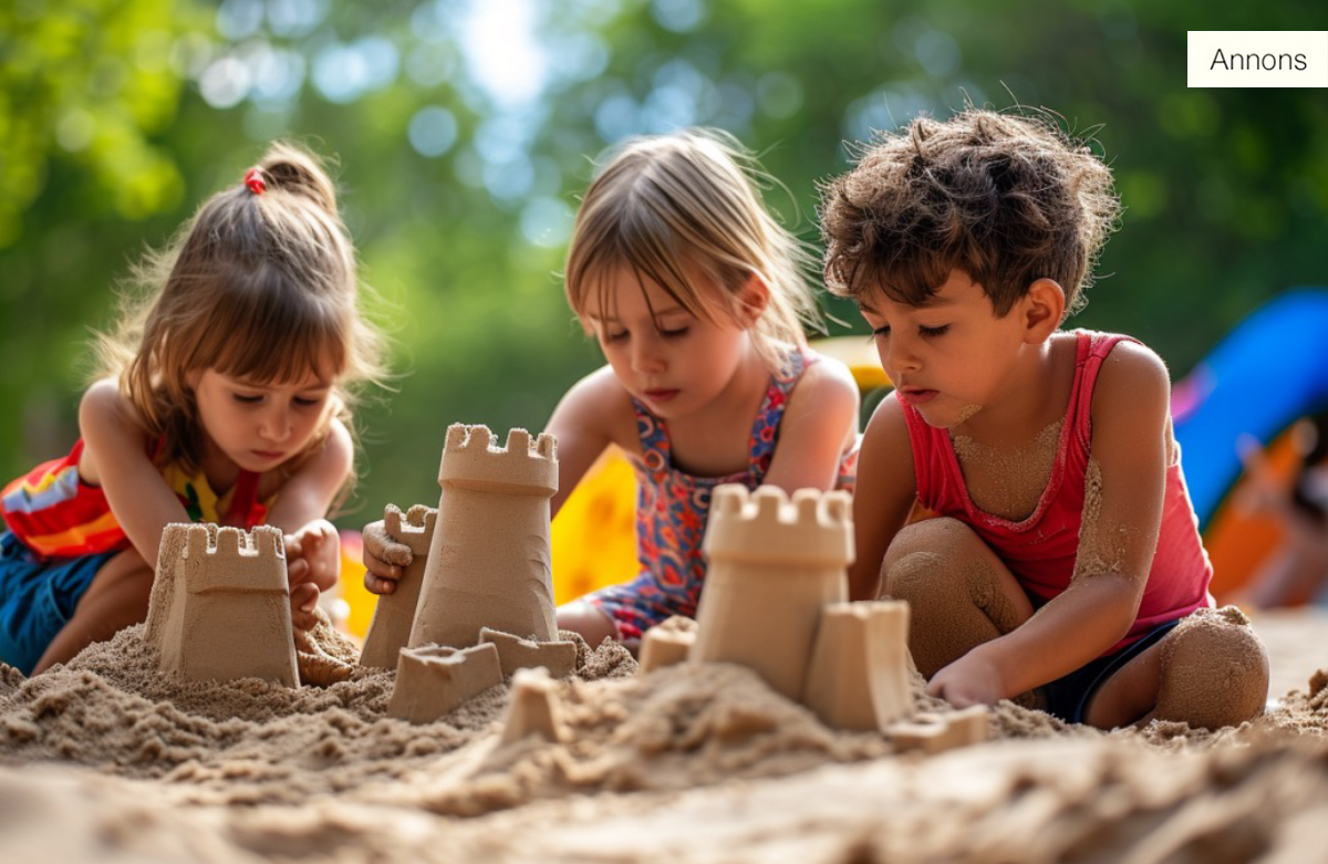 Fräscha upp barnens lek med ny sandlådesand